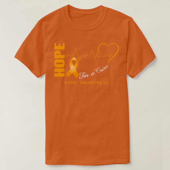 Camiseta Hope For A Cure ADHD Awareness 1 (Frente do Design)