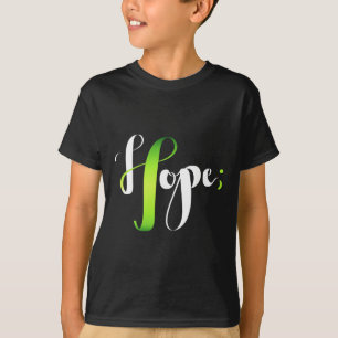 Camiseta Hope Green Ribbon Semicolon - Saúde Mental Awaren