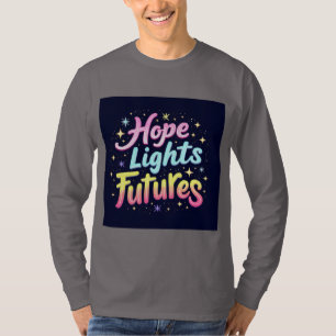 Camiseta Hope Ilumina Futuros - Manga Futurista e Vibrante