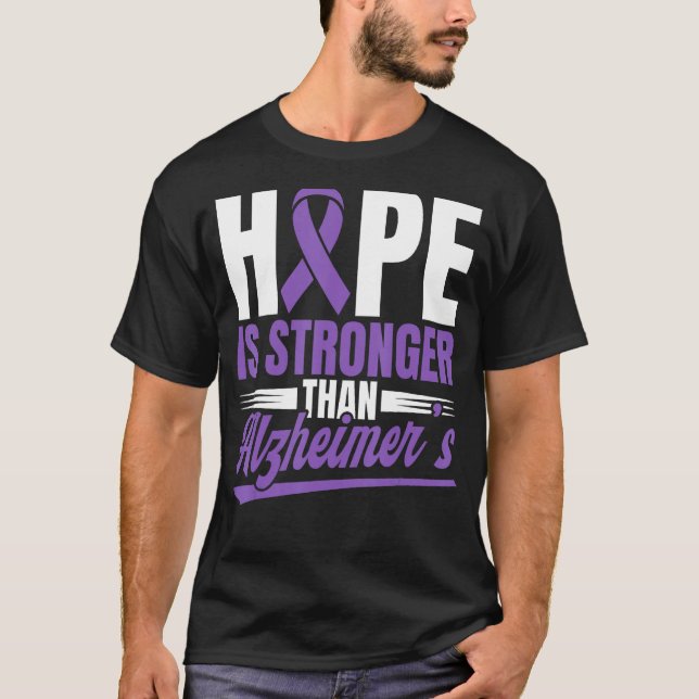 Camiseta Hope Is Stronger Than Alzheimer s Awareness (Frente)