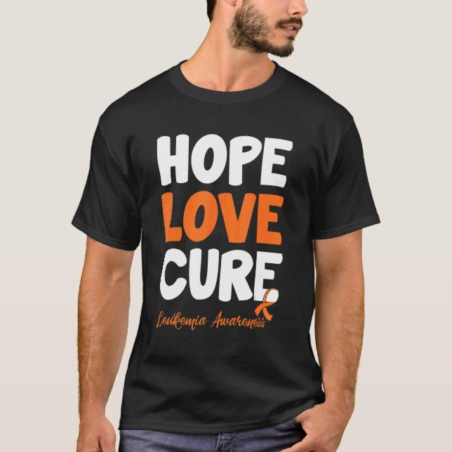 Camiseta Hope Love Cure Aml Leukemia Sensibilização (Frente)