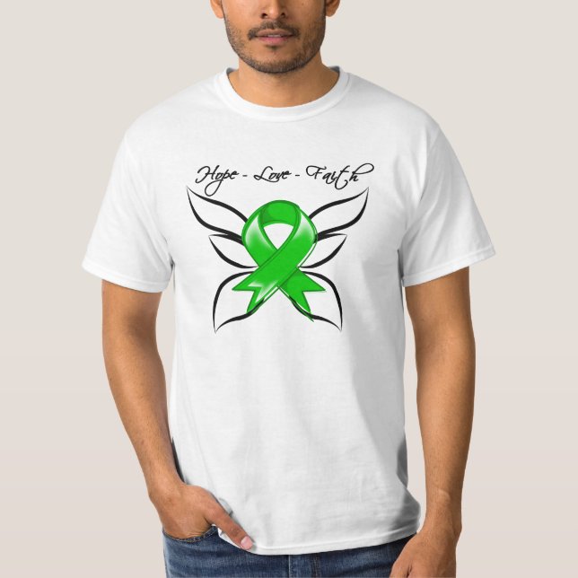 Camiseta Hope Love Faith Butterfly - Cerebral Palsy (Frente)
