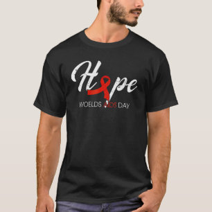 Camiseta Hope Red Ribbon Hiv ajuda a conscientizar os guerr