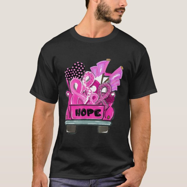 Camiseta Hope Ribbon Caminhão - Sensibilização para o Cance (Frente)