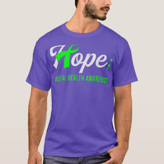 Camiseta Hope Ribbon Semicolon Mental Health Awarness 1708