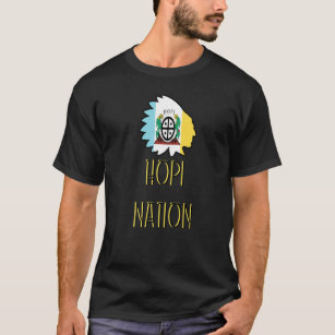 Camiseta Hopi Nation Flag Indígenas Nativo Americano Headdr
