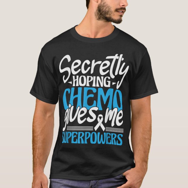 Camiseta Hoping Chemo me dá superpoderes - Survivo do Cance (Frente)