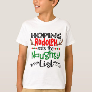 Camiseta Hoping Rudolph Come A Lista Maldita