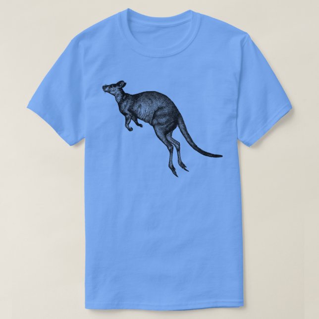 Camiseta Hopping Kangaroo Impressão (Frente do Design)