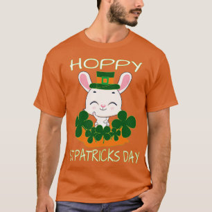 Camiseta Hoppy Dia de São Patrício Bunny White