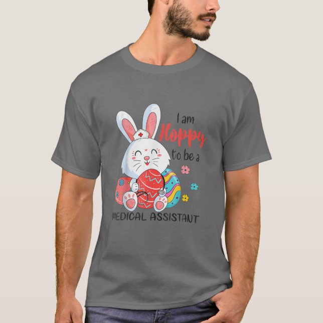 Camiseta Hoppy Para Ser Assistente Médico Rua De Ovos De Pá (Frente)
