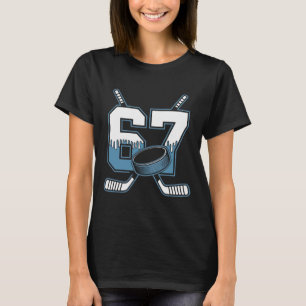 Camiseta Hóquei 67 Seis Sete Alpha Gíria 6 7 Meme Crianças