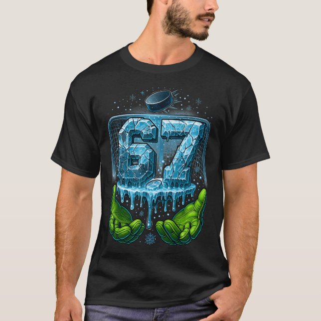 Camiseta Hóquei 67 Seis Sete Divertido Seis Sete 6 7 Geraçã (Frente)