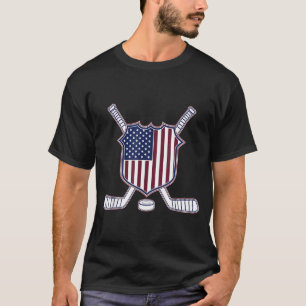 Camiseta Hóquei da Bandeira Americana