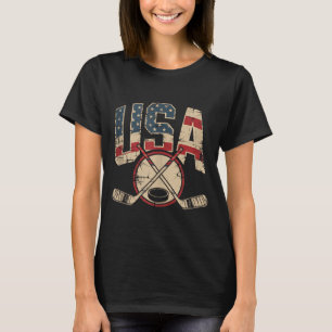 Camiseta Hóquei da Bandeira Americana