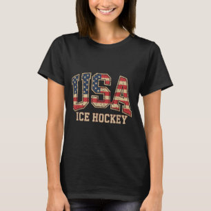 Camiseta Hóquei da Bandeira Americana