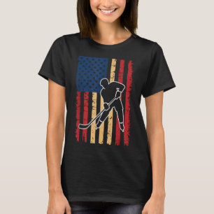 Camiseta Hóquei da Bandeira Americana