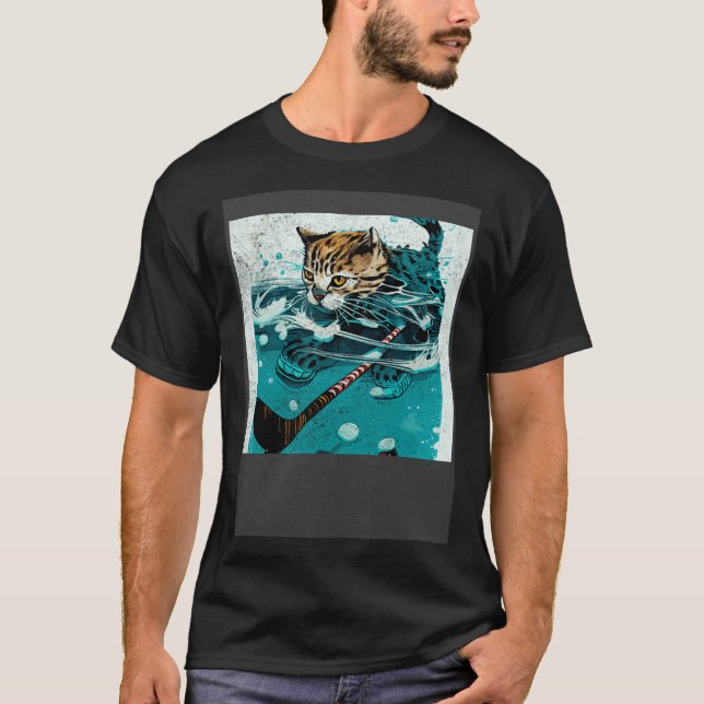 Camiseta Hóquei de Gato Subaquático (Frente)