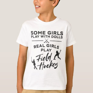 Camiseta Hóquei em Campo Algumas Meninas Jogam Com Bonecas