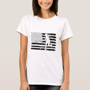 Camiseta Hóquei em Campo Bandeira Americana Mulheres Crianç