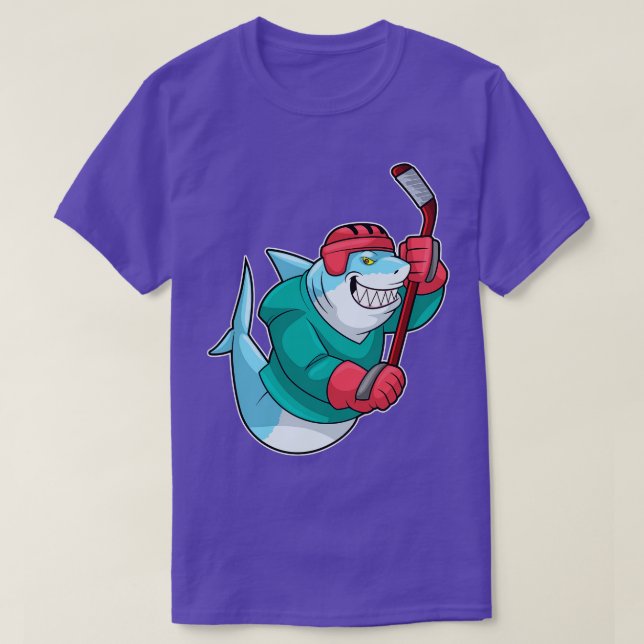Camiseta Hóquei em gelo com capacete de hóquei em gelo (Frente do Design)