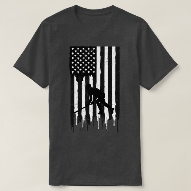 Camiseta hóquei engraçado (Frente do Design)