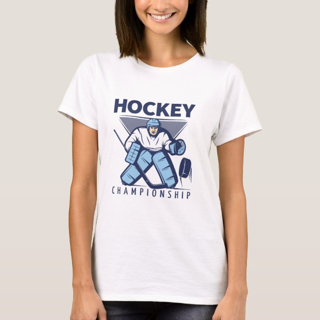Camiseta Hóquei engraçado (Frente)