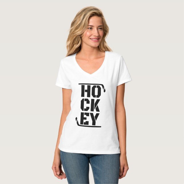 Camiseta Hóquei Engraçado      (Frente Completa)