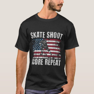 Camiseta Hóquei EUA Bandeira Americana Engraçado Quatro De