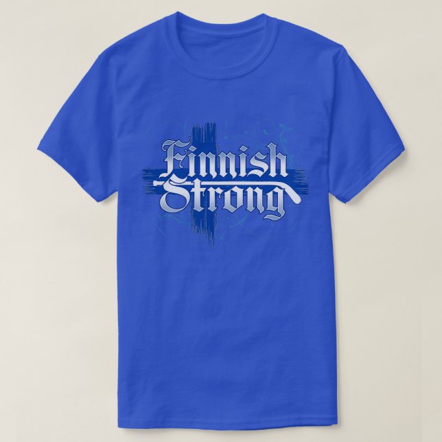 Camiseta Hóquei forte finlandês na Finlândia (Frente do Design)