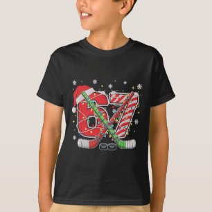 Camiseta Hóquei no Gelo 67 Natal Divertido Seis Sete Meme