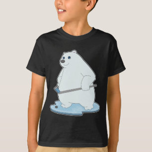 Camiseta Hóquei no gelo de urso polar Bastão de hóquei no g