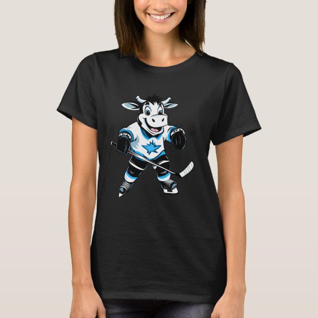 Camiseta Hóquei no Gelo de Vaca (Frente)