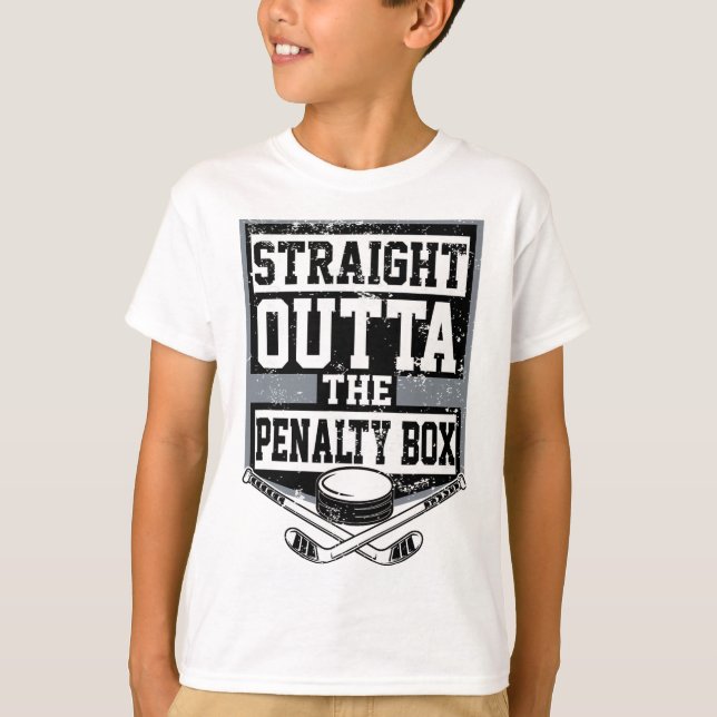 Camiseta Hóquei no Gelo Diretamente da Caixa de Penalidade  (Frente)