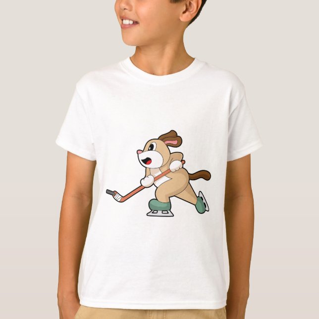 Camiseta Hóquei no gelo dos cães (Frente)