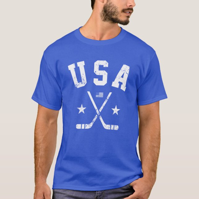 Camiseta Hóquei no gelo dos EUA (Frente)