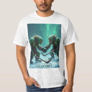 Camiseta Hóquei No Gelo Dos troll Na Camisa-T Pronta