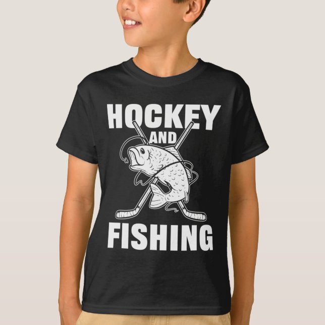 Camiseta Hóquei No Gelo E Pesca De Peixes Caça  (Frente)