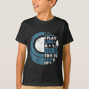 Camiseta Hóquei no Gelo Engraçado Eu Sei Que Eu Jogo Como U