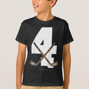 Camiseta Hóquei no Gelo Infantil Meninos Toddler Meninos 4º