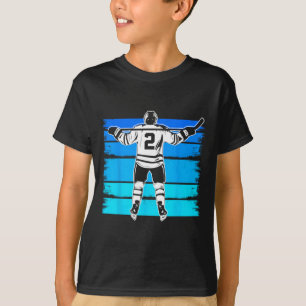 Camiseta Hóquei no Gelo Meninos Número 2 2º Aniversário 2 A