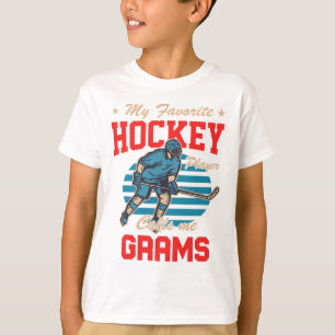 Camiseta Hóquei no Gelo Meu Jogador de Hóquei Favorito Me C