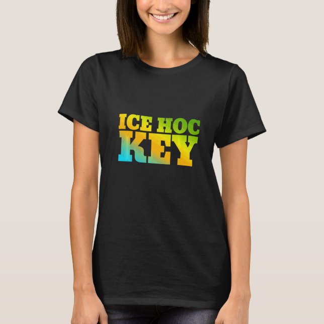 Camiseta Hóquei No Gelo Projetado Com Cores Da Natureza (Frente)