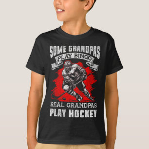 Camiseta Hóquei no Gelo Vintage Avô Alguns Avôs Jogam Bing