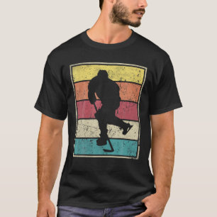 Camiseta Hóquei no gelo. Vintagem Retroativa Com Stripes C