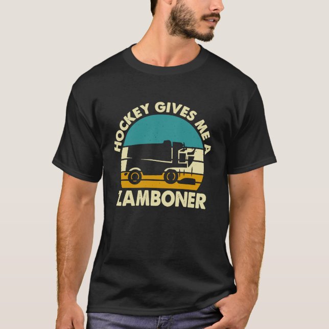 Camiseta Hóquei por Homens me dá um Zambonista (Frente)