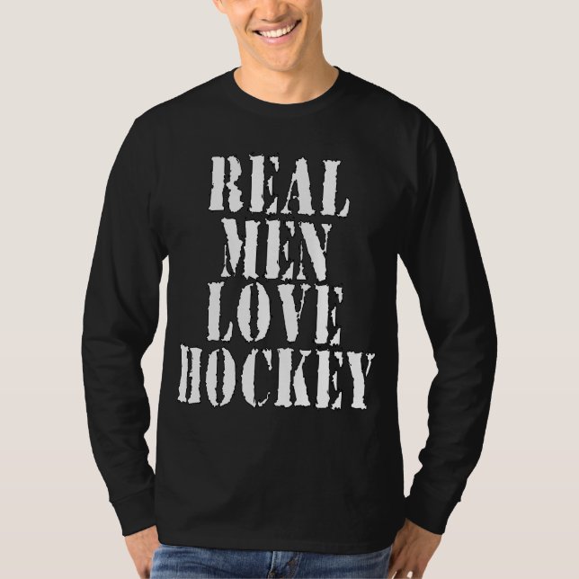 Camiseta Hóquei real do amor dos homens (Frente)