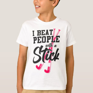 Camiseta Hóquei sobre Campo Eu Bato Pessoas Com Um Taco _2