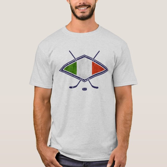 Camiseta Hóquei SU Ghiaccio Italiano do t-shirt & impressão (Frente)