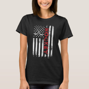 Camiseta Hóquei Vintage Americano Bandeira EUA Patriótico G
